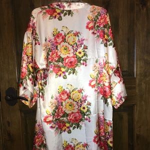 Silk Floral Bathrobe
